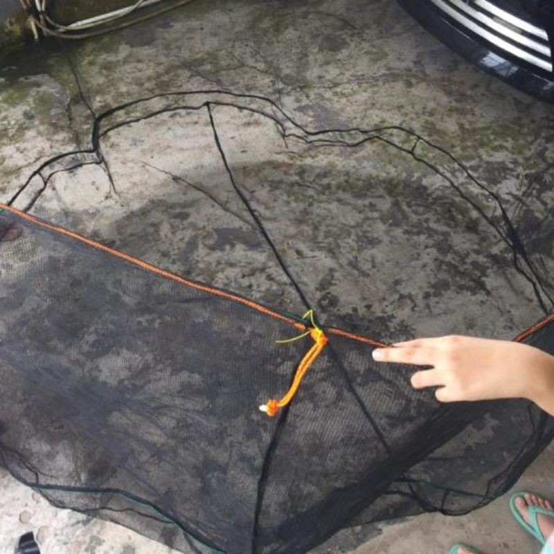 Keramba waring ikan bulat D 1m x tinggi 1.1m bundar kerambah jaring apung kolam ikan kolam bioflok
