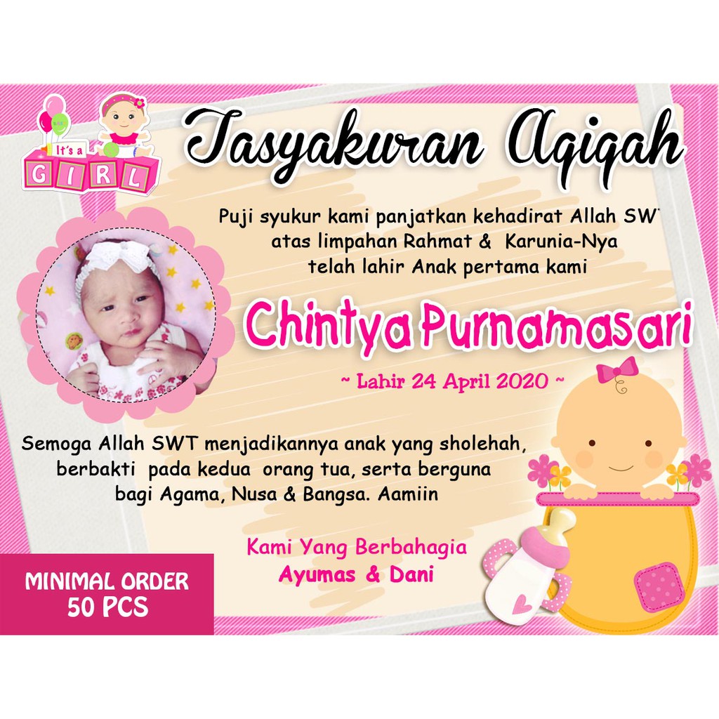 

Label Sticker Syukuran Kelahiran Aqiqah murah/sticker aqiqah/selapanan/sticker ucapan aqiqah murah