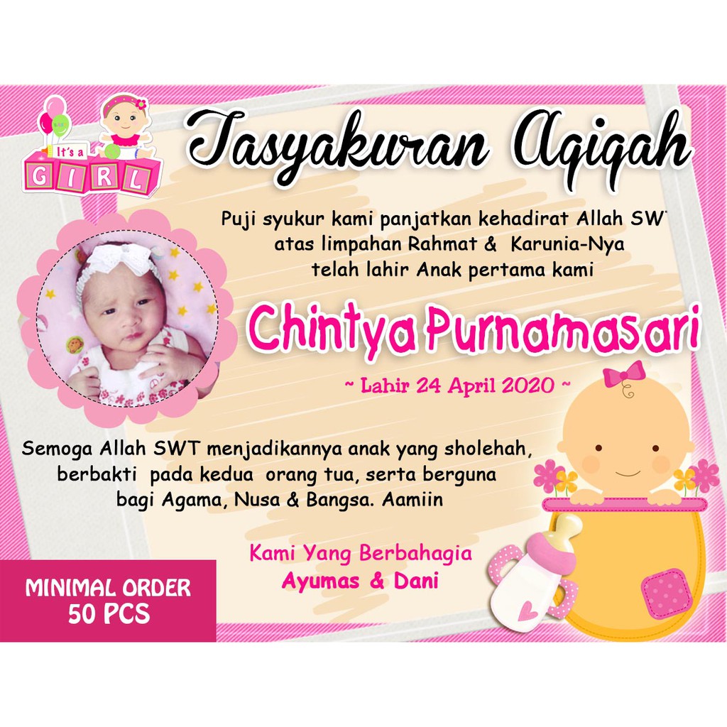 Label Sticker Syukuran Kelahiran Aqiqah murah/sticker aqiqah/selapanan/sticker ucapan aqiqah murah