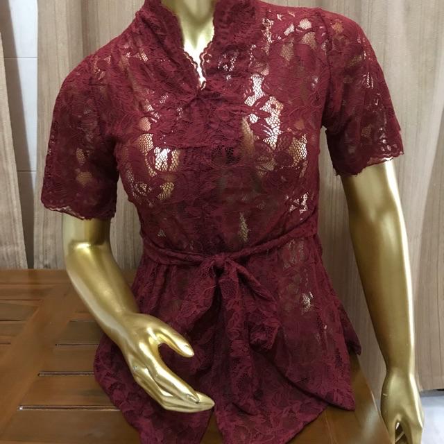 Kebaya Bali | Kebaya mirabel sofia | kebaya hamil |kebaya Brokat-Maron