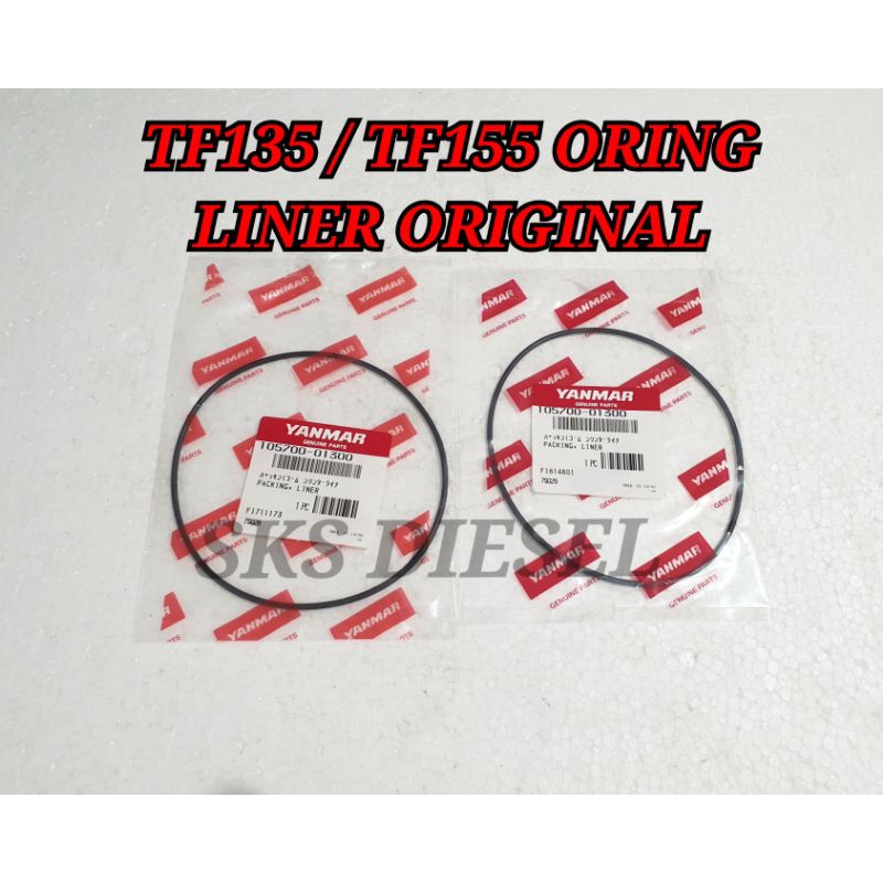 TF135 TF155 Oring Cylinder Liner Karet Boring Bambu Foring Mesin Diesel Yanmar Original