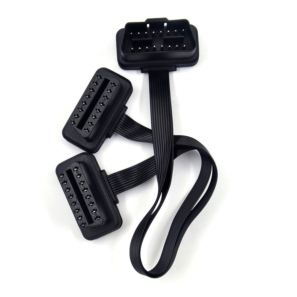 OBDII OBD-II Splitter Cable 16 Pin Male To Dual Female OBD 2 OBD2