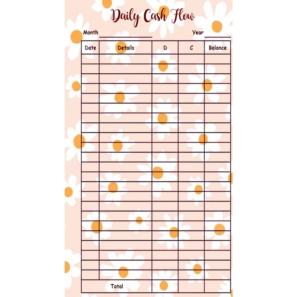 

BUDGET PLANNER / DAILY CASH FLOW / UKURAN BINDER A6