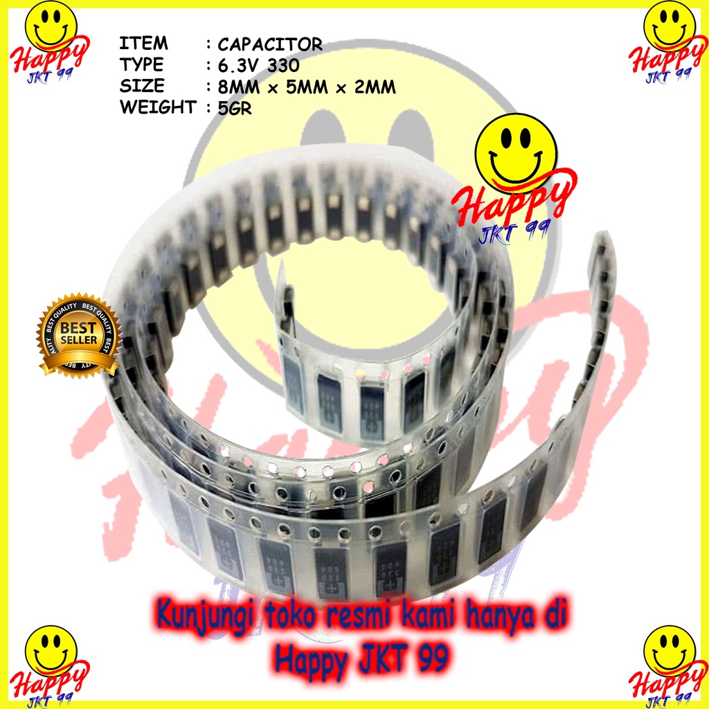 KAPASITOR TANTALUM SMD CAPACITOR CAPASITOR 330uF 330 uF 6,3V 6,3 V 6.3V 6.3 V