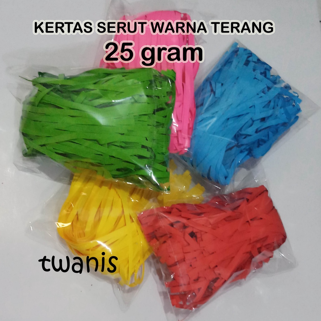 

KERTAS SERUT CACAH POTONG ISIAN HAMPERS SHREDDED PAPER WARNA SPOTLIGHT TERANG ISI 25 GRAM BOLEH PILIH WARNA