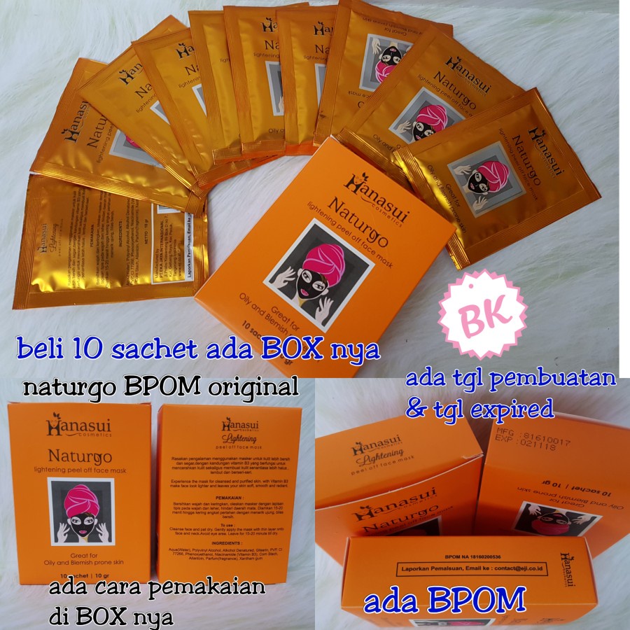 MASKER HANASUI NATURGO MASK BPOM ORIGINAL / MASKER NATURGO BPOM ORIGINAL MURAH