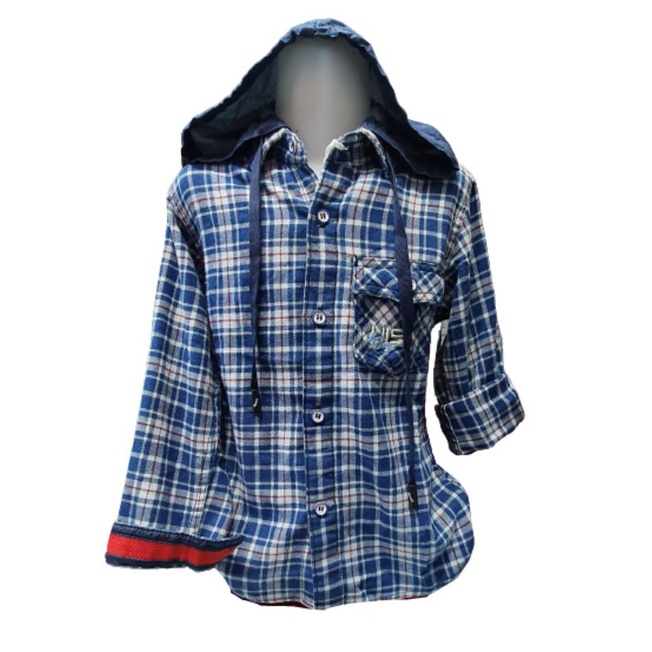 Kemeja Panjang Impor Anak Laki Kotak Panel 1-11 Tahun|Hem Panel Panjang Kotak Anak Cowok|Kemeja Impo