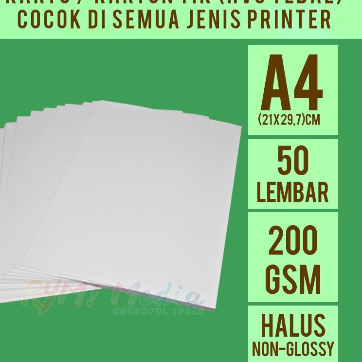 

Model Terkini QNRLJ Kartu TIK 200 gsm A4 isi 50 lbr / Kertas HVS BC Tebal Halus Brief Card 200 gram