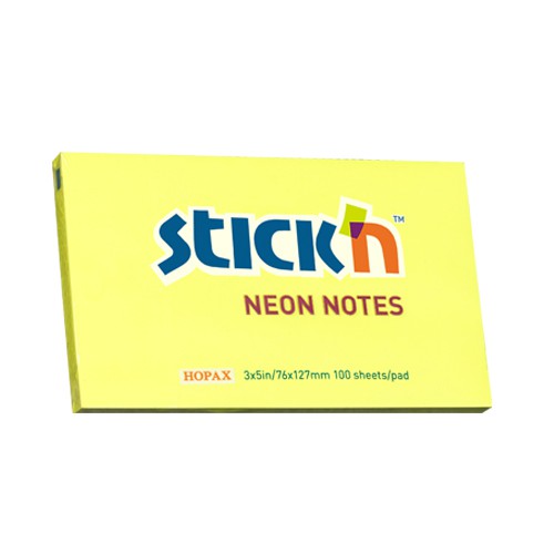 

Stick'n Regular Notes 21135 (3x5) Neon Yellow / Sticky note