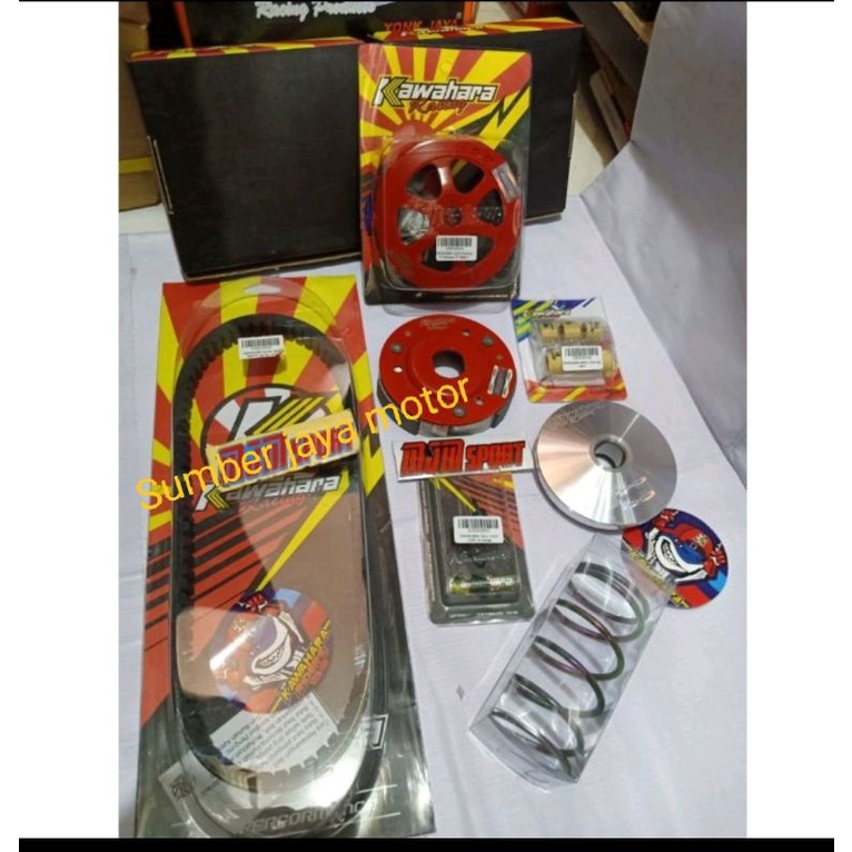 Paketan cvt Beat fi Scoopy fi dan Vario 110fi kawahara 7 item paketan kirian cvt racing Kawahara✓