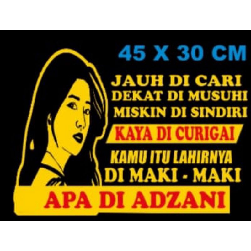 STIKER CUTTING UNTUK KACA JENDELA TRUK, MOBIL, PICK UP