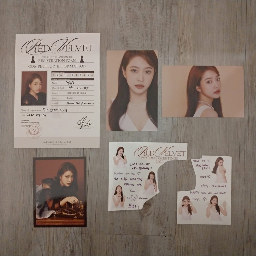 Season Greeting 2022 Red Velvet RV Yeri Kim Yerim PC Photocard Benefit Bene Aladin Aladdin Holo Holo