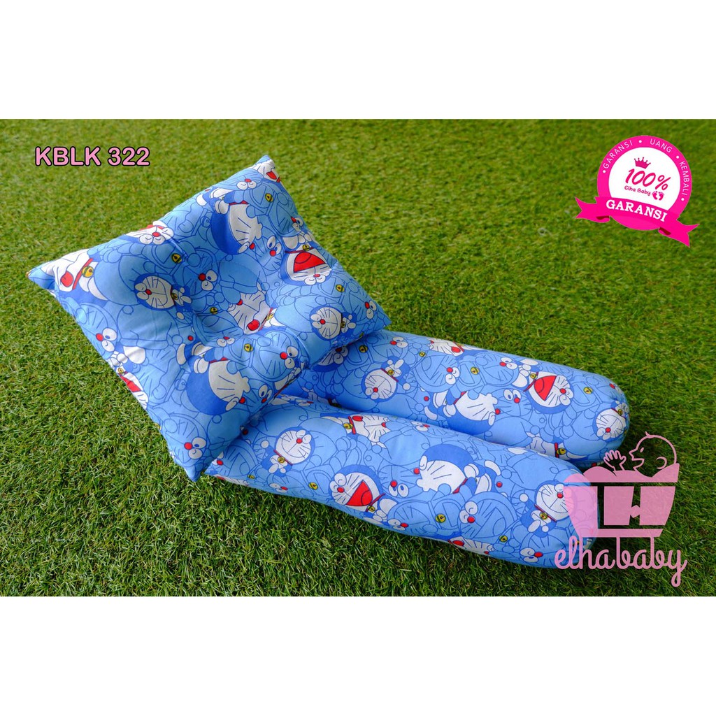 Kasur Lipat Bayi Set Kelambu Bantal Guling | Tempat Tidur Anak Baru Lahir Motif Lucu Bonus Tas 126