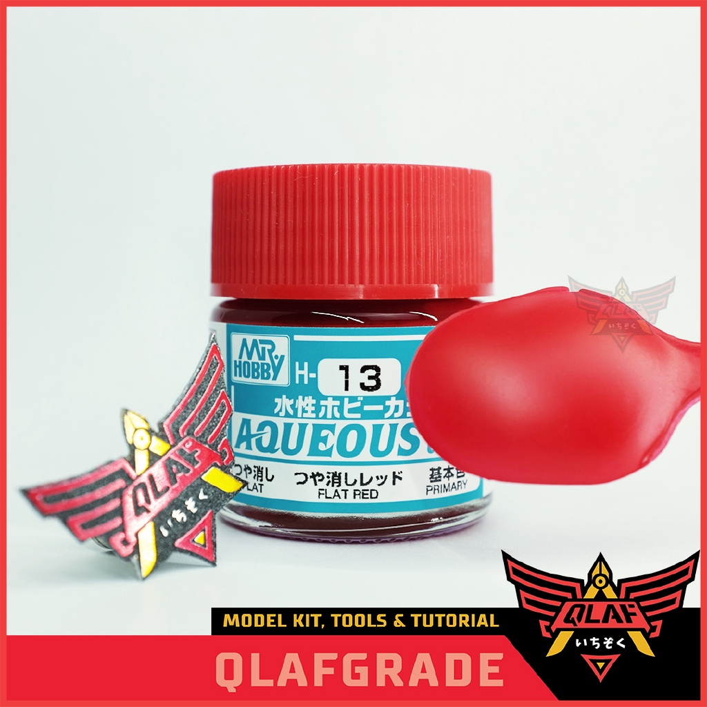 

Flat Red H13 H 13 AQUEOS - Cat Acrylic Aribrush Model Kit