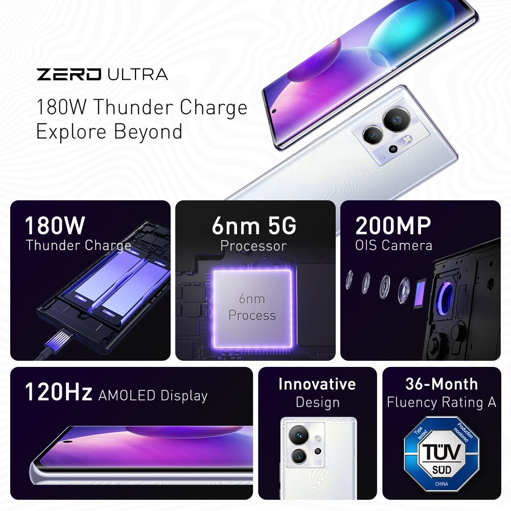 Infinix Zero Ultra 5G [8GB+256GB] |Dimensity 920 | 200MP Triple Camera | 6.8&quot; AMOLED | NFC | 4500mAh | Garansi Resmi Infinix 1 Tahun