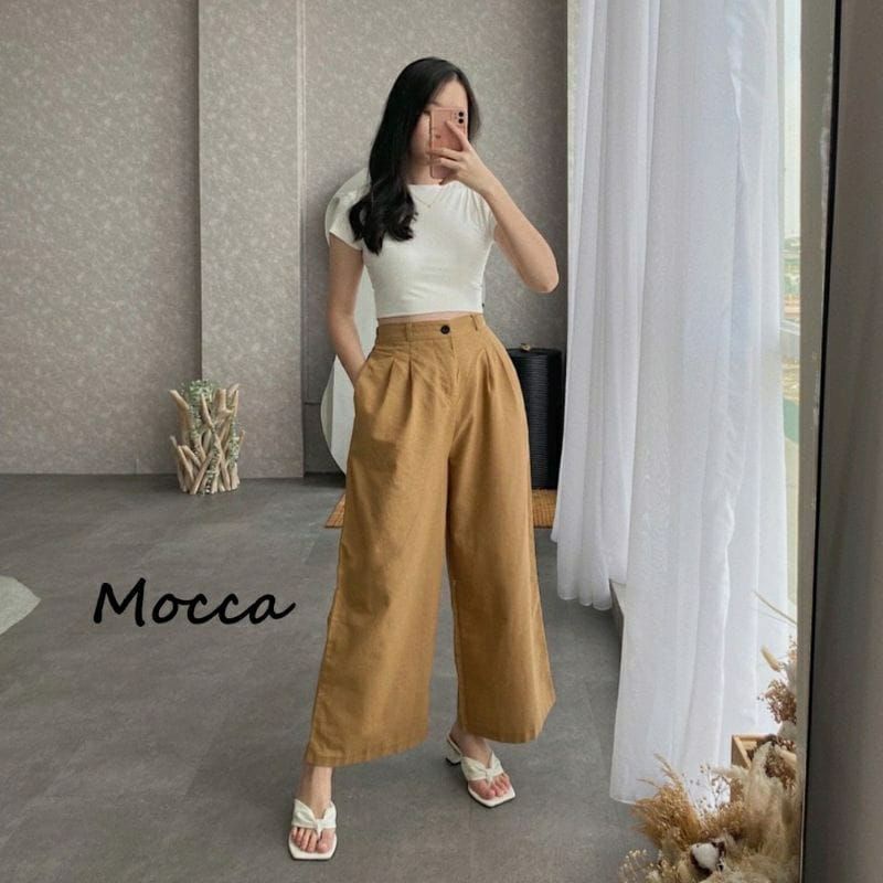 YUKA SLIM KULOT /KULOT WANITA KATUN LINEN RAMI /ELAINE PANT CULLOTE KATUN RAMI / MAURA PANTS TALI