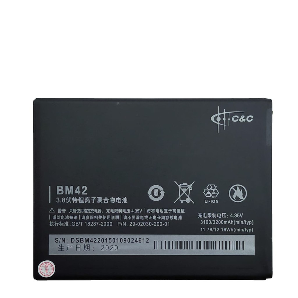 (NC) Batre battery baterai Double Power IC/C&amp;C Xiaomi Redmi Note 1 BM42