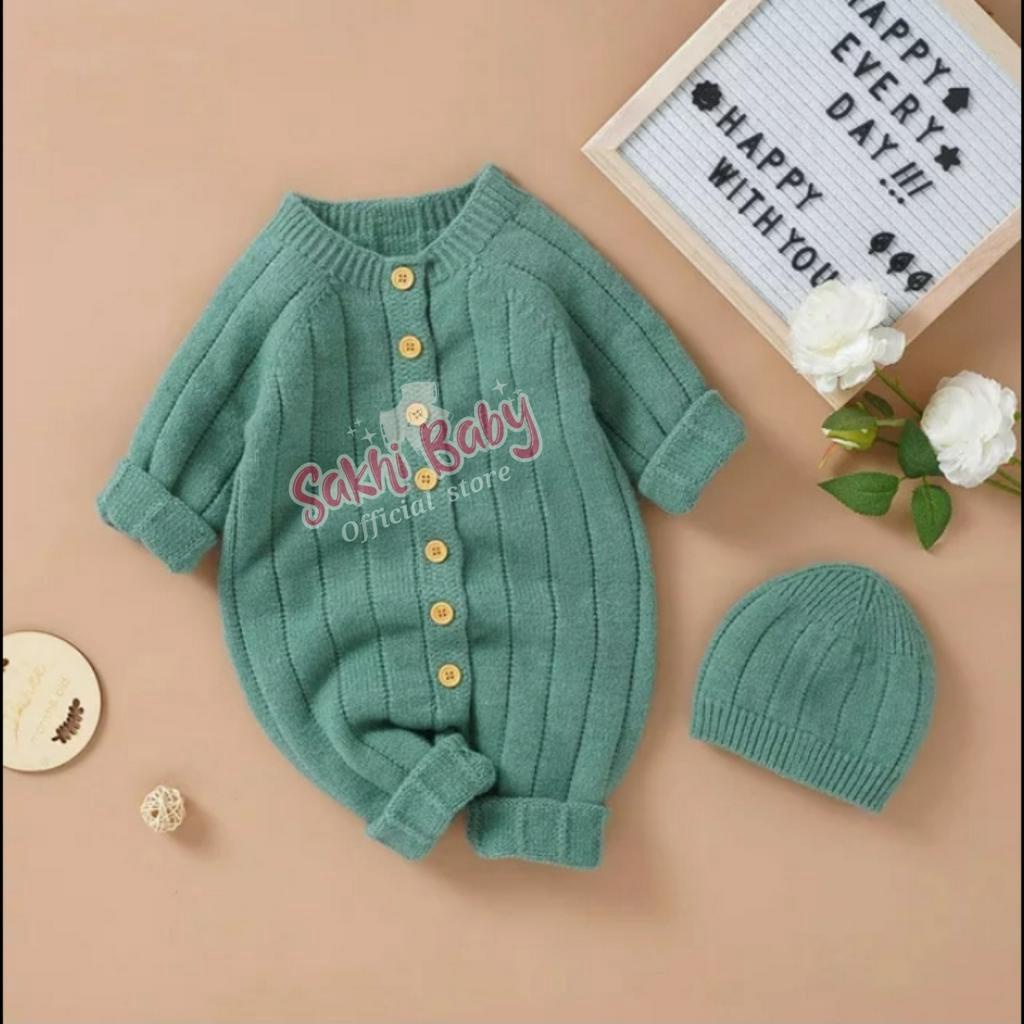 Sakhi Baby Baju Kodok Bayi Jumper Jumsuit Baru Lahir Newborn 0 6 9 Bulan