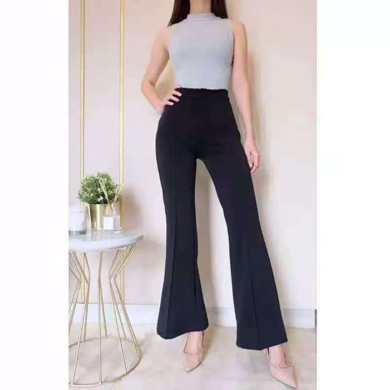 CELANA CUTBRAY SCUBA TEBAL FASHION CEWEK / HIGHWAIST KULOT KAIN / BKK