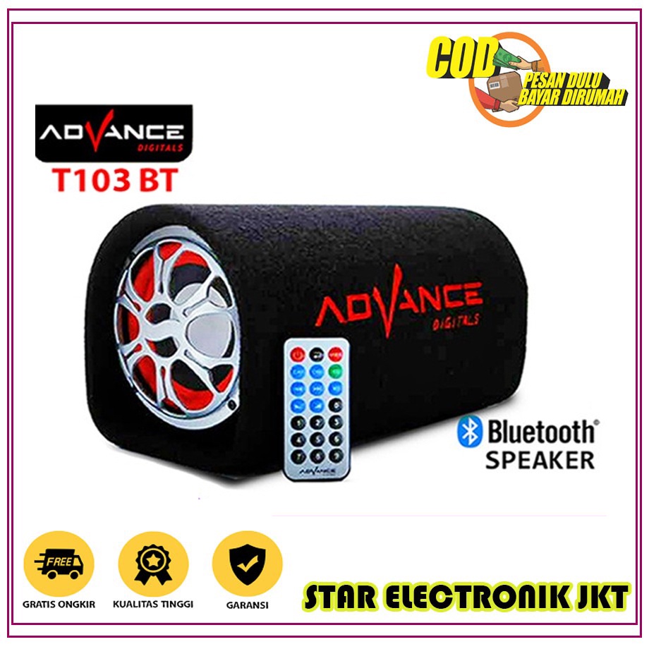 ADVANCE T-103BT Speaker Bluetooth Portable 8 inch BESAR SUARA MANTAP JIWA