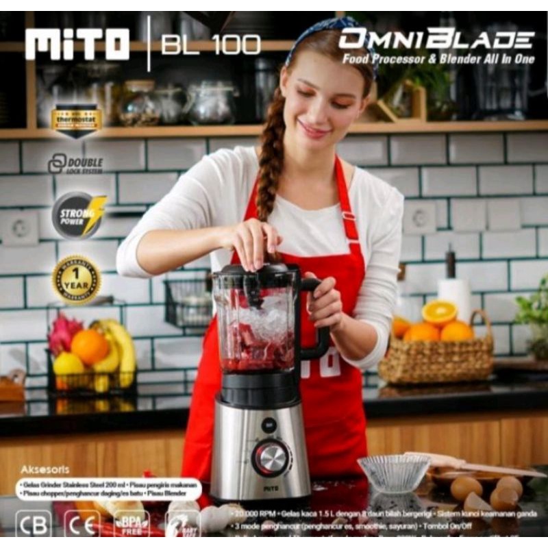 MITO BL 100 BLENDER &amp; FOOD PROCESSOR OMNI BLADE