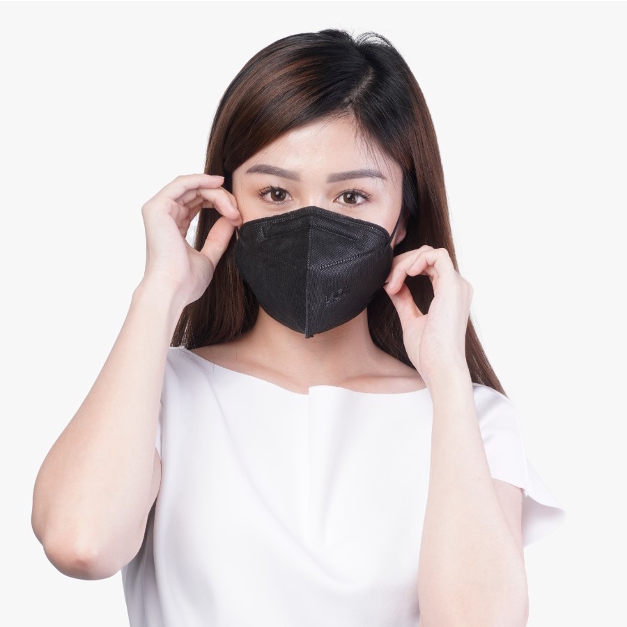 Masker Vio KN99 Medis Premium 5 ply Filtrasi 99% Isi 20 Pcs Hitam