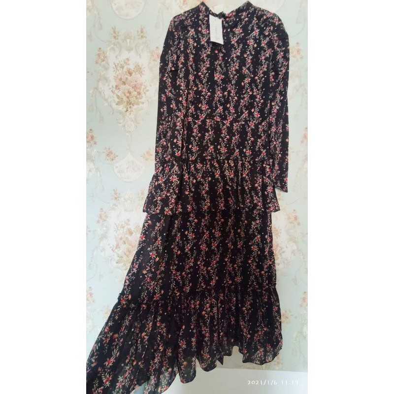 Dress Zara Ruffle Premium Import