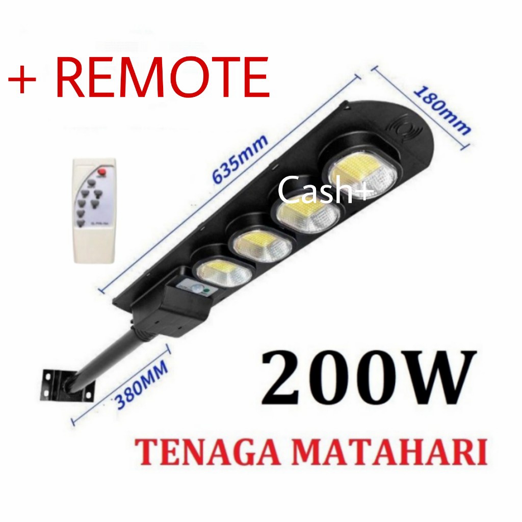 Lampu Jalan 200w Solar Cell Lampu Pju 200 watt Solar Panel Remote