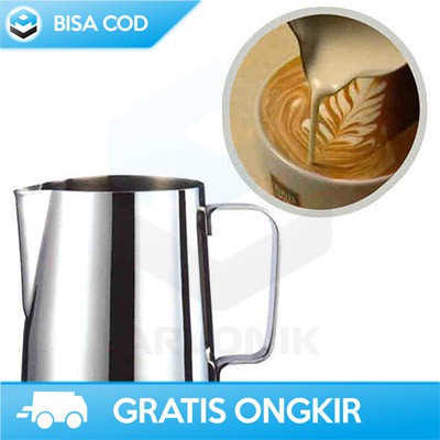 GELAS PITCHER KOPI ESPRESSO ONETWOCUPS J068 ORIGINAL STAINLESS STEEL