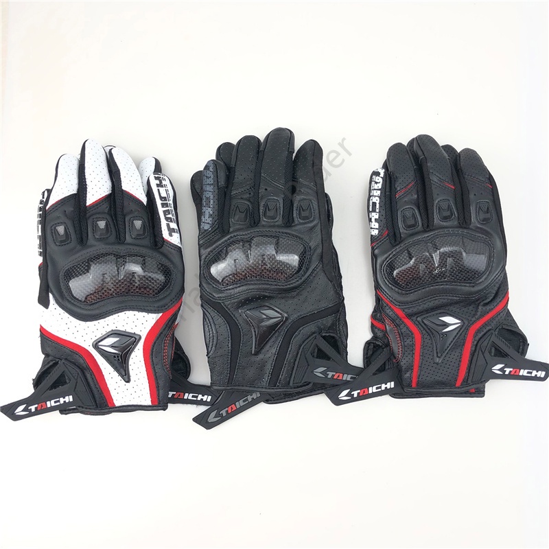 Taichi Sarung Tangan Motor RST 390 Motor Full Finger Gloves Kulit Bahan Serat Karbon Dukung COD