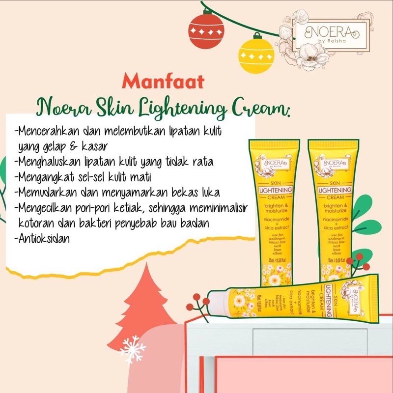 [BUY 1 GET 1 GIFT] READY Noera Skin Lightening Cream - Armpit Pemutih Ketiak Penghilang Bekas Luka