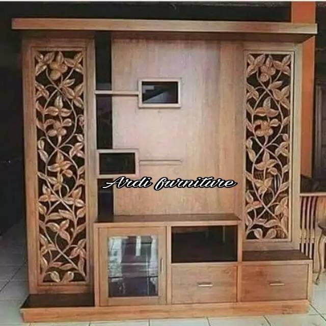 Penyekat ruang tamu/partisi ukir kayu jati/sekat ruangan jati