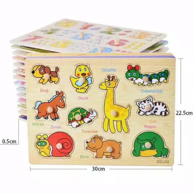 Mainan puzzle kayu , puzzle knob kayu , puzzle huruf , WAJIB ORDER PACKING TAMBAHAN