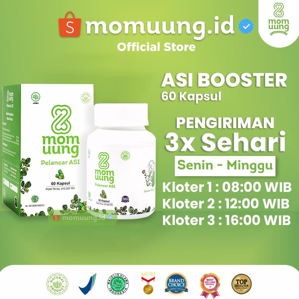 KELORCAP MOMUUNG MOM UUNG BOOSTER ASI PELANCAR ASI 60 KAPSUL HALAL BPOM HERBAL MOMUUNG.ID TERLARISSS