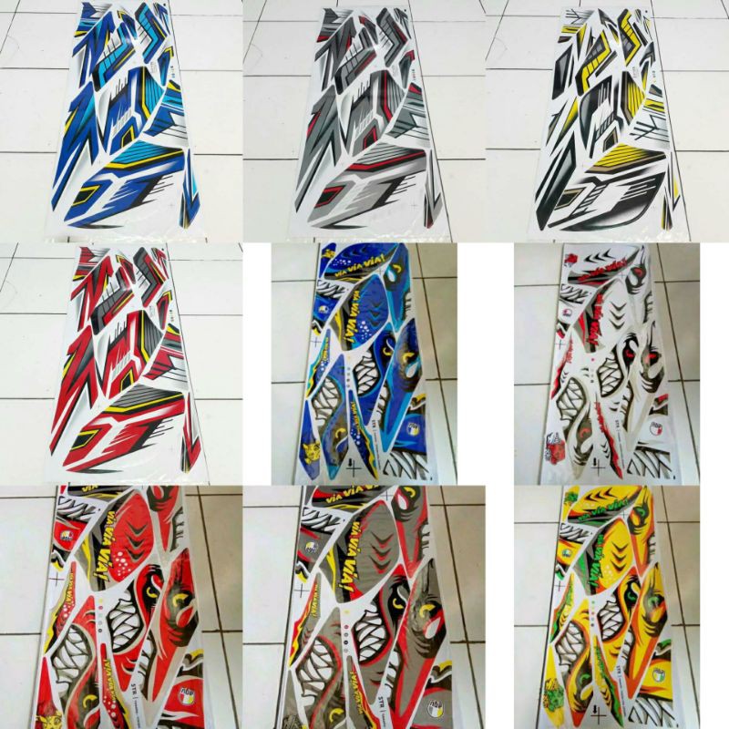 (BISA COD) striping Vixion advance new GP Movistar biru grafis stiker lis Vixion nva 2016-2017