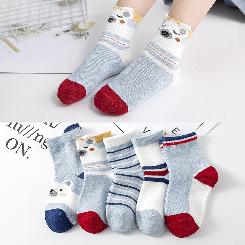 Kaos Kaki Bayi Newborn Motif Lucu Boy Girl isi 3 Pasang