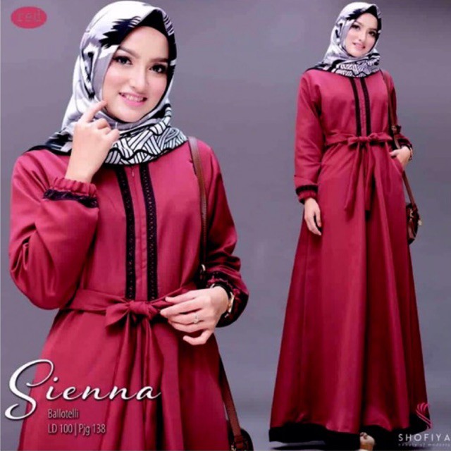 GAMIS BALOTELI KOMBINASI RENDA - SIENNA MAXY DRESS - gamis trend fashion