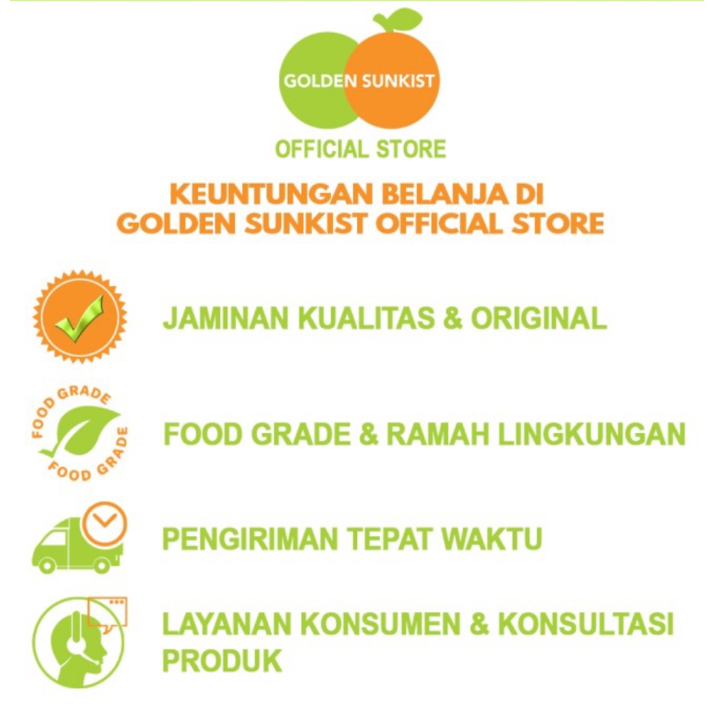 KLK 3007 Kotak Lonjong Kecil Golden Sunkist Bisa Buat Kotak Makan Bekal Food Grade Hijau