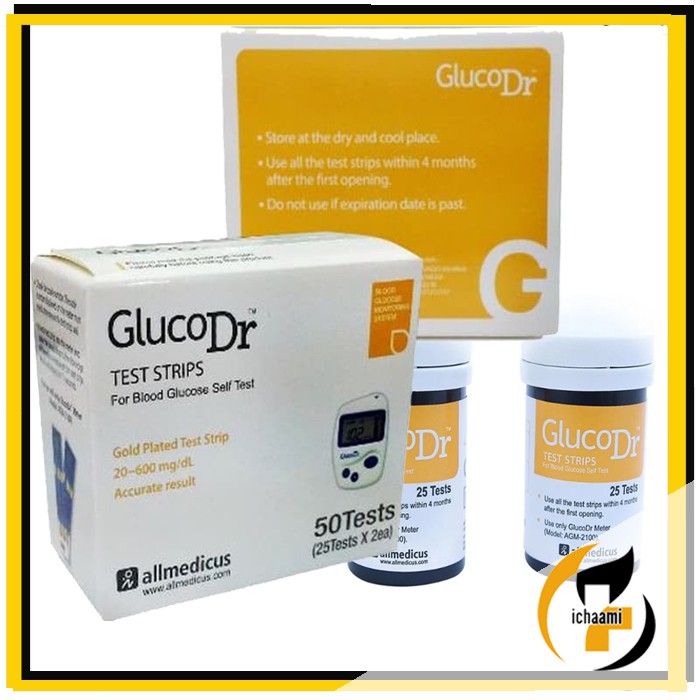 Strip Gula Darah Gluco Dr Biosensor Isi 25 dan 50 Pc Refil Cek Glukosa