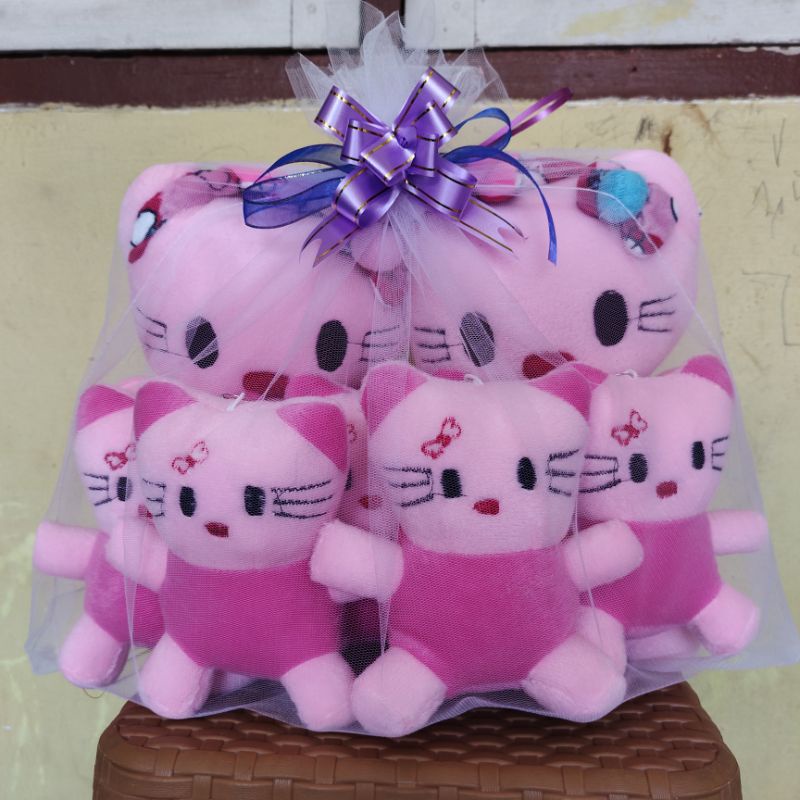 Boneka Hello Kitty Beranak Induk 2 Free Jaring Murah