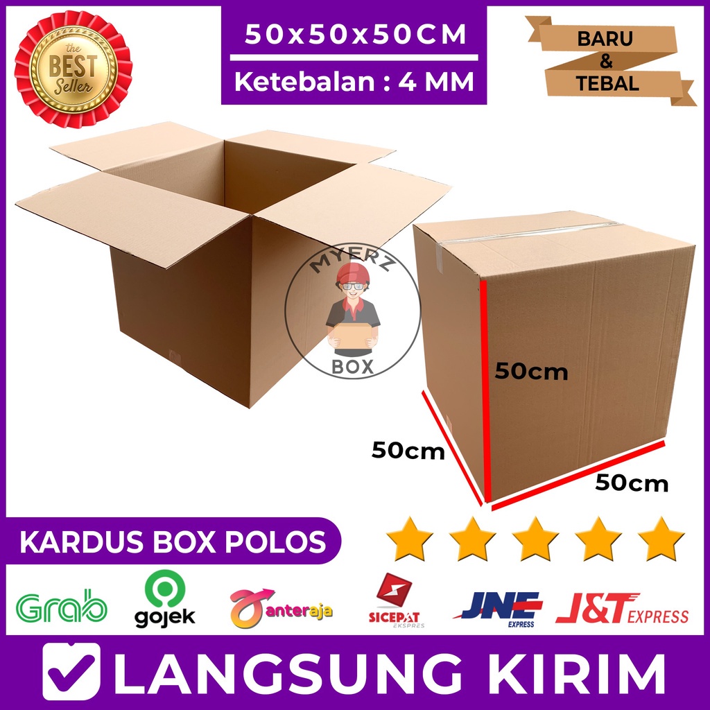 

Kardus Besar Jumbo Karton Box Polos 50x50x50 Packing Pindahan