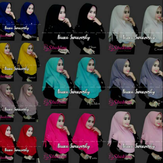 Naura swarosky shakina |jilbab instan| kerudung instan| naura swarosky | original | hijab instan