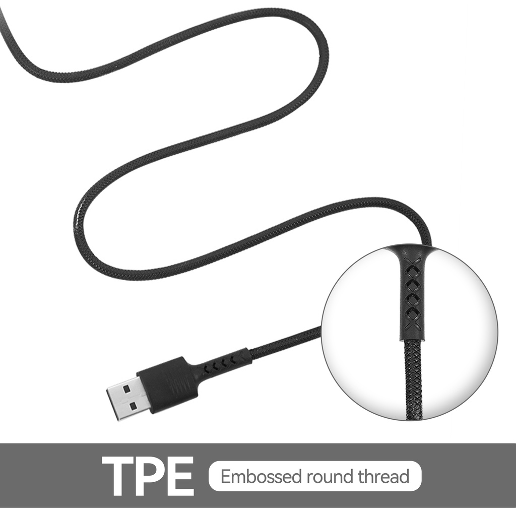 JOYSEUS Kabel data 2.4A USB Micro Cable TPE Material 100CM Fast Charging for Xiaomi Samsung OPPO Vivo-JC03M