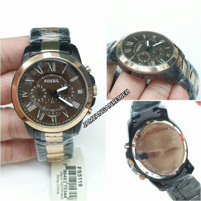 JAM TANGAN PRIA FOSSIL FS5119 BATRE CRONO KUALITAS ORIGINAL