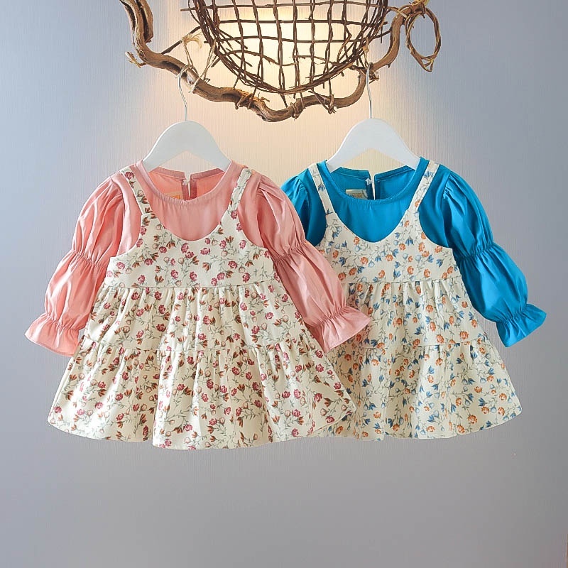 LittleAaron DRESS FLOW BLOOM EBV Baju Dress Anak Perempuan Import