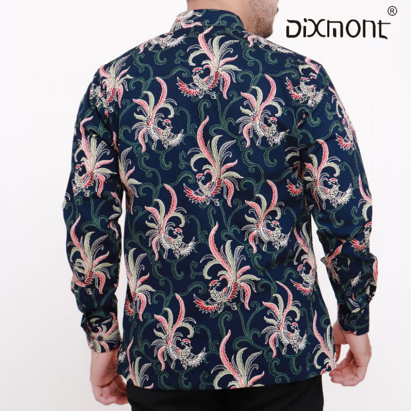 Dixmont Kemeja Pria Batik Panjang Hem BL00421