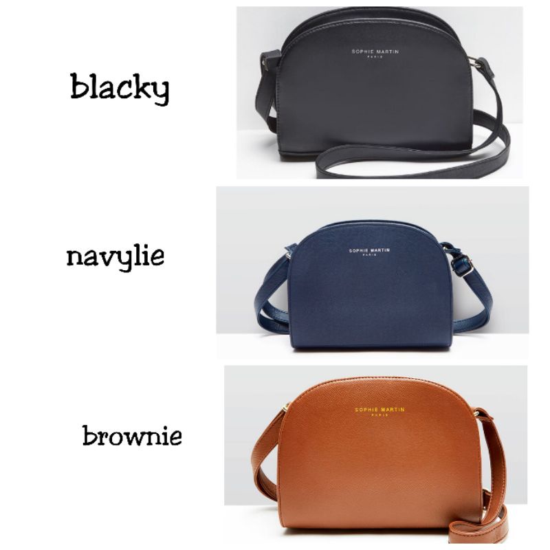 TAS BLACKY / NAVYLIE / BROWNIE : SOPHIE MARTIN PARIS PROMO SELEMPANG WANITA WOMAN BAG