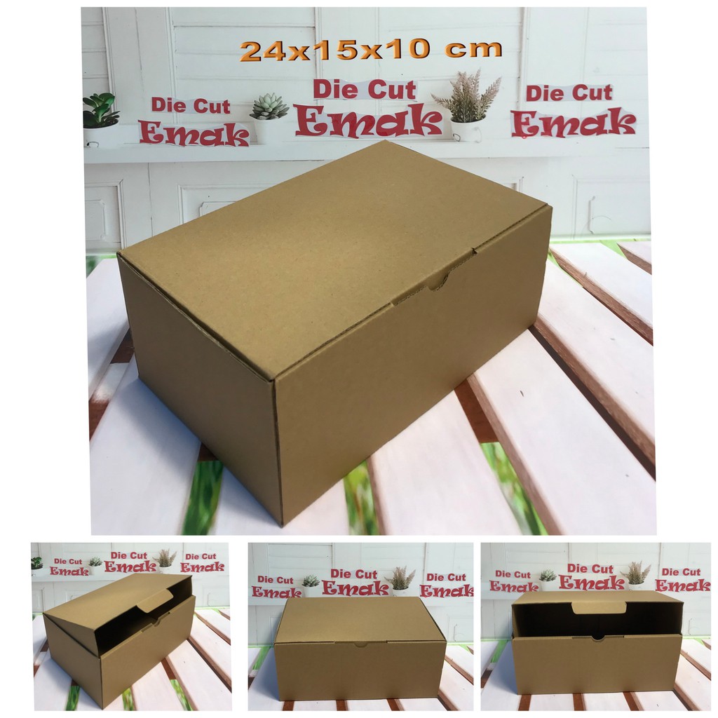 

kardus uk 24x15x10 .cm kotak box karton Die Cut