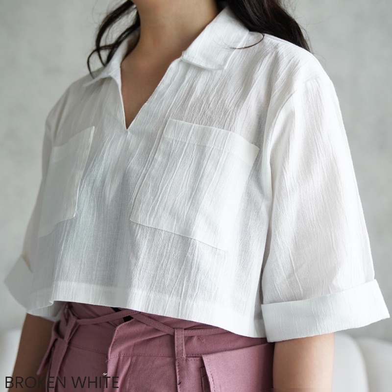 Juliette Crop Top - Kemeja Crop Top - Kemeja Wanita Crop