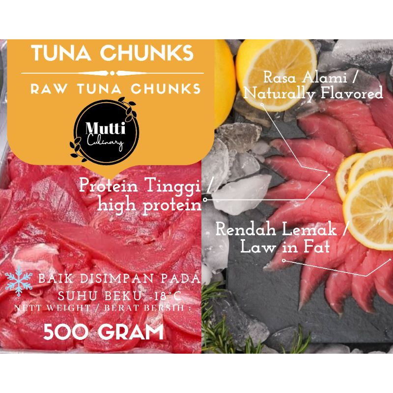 Ikan Tuna Fillet Tetelan Seafood Frozen Merah Segar Surabaya 500 gr